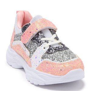 OLIVIA MILLER OMG Glitter Sneaker Peach/Grey Kid 5